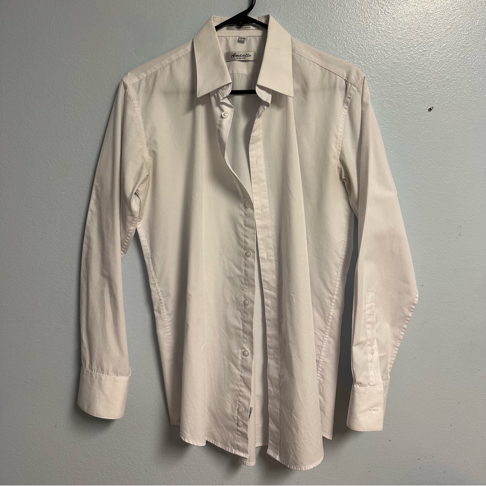 Amanti White Button Up Dress Shirt